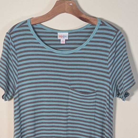 🌊🌀LuLaRoe Carly Dress (S) – Cool Stripes & Chill Vibes🌀🌊 - Picture 1 of 6